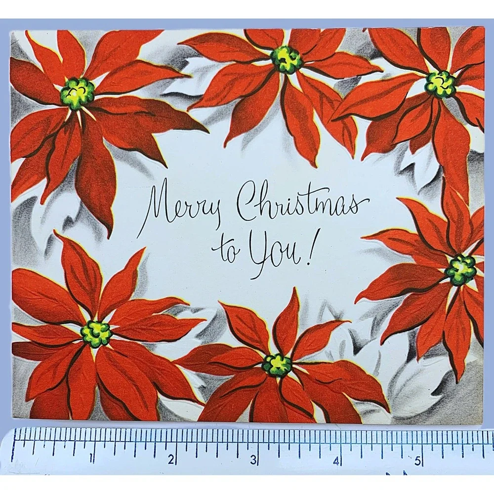 Vtg Merry Christmas Greetings Card Lot 